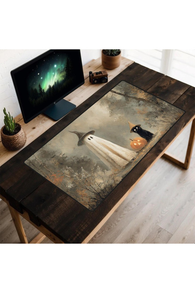 KONUKHOUSE Kedi Desenli Mause pad, Kedi pad 40x80 cm