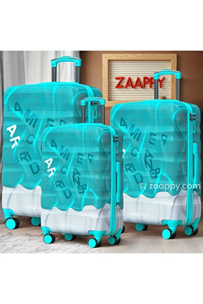 ZAAPPY Hard Shell PC Colorful Printed 3 PCS Set (20/24/28 inch) Lightweight, Combination Lock