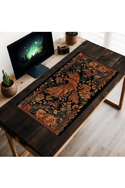 KONUKHOUSE Kuş Desenli Dekoratif Mausepad 40x80 cm