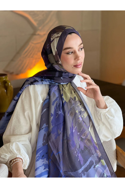 Modakaşmir Okyanus Desen Lina Şal