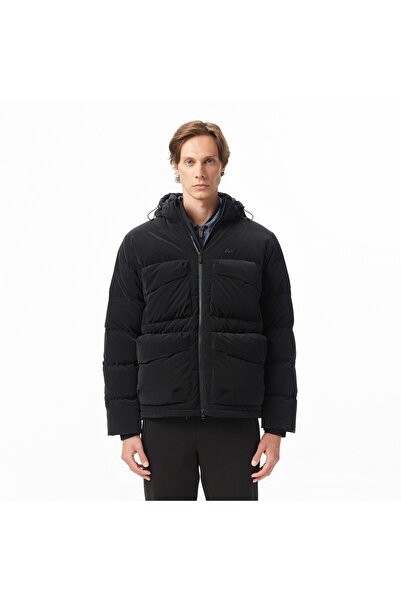 Lacoste Erkek Kapüşonlu Siyah Mont