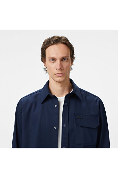 Lacoste Men's Relaxed Fit Navy Blue Shirt