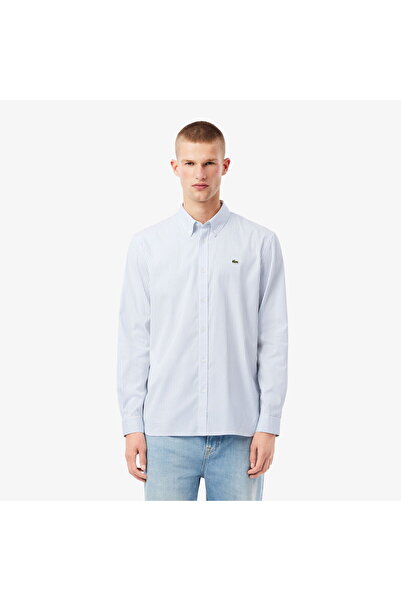 Lacoste Men's Regular Fit Striped White Shirt
