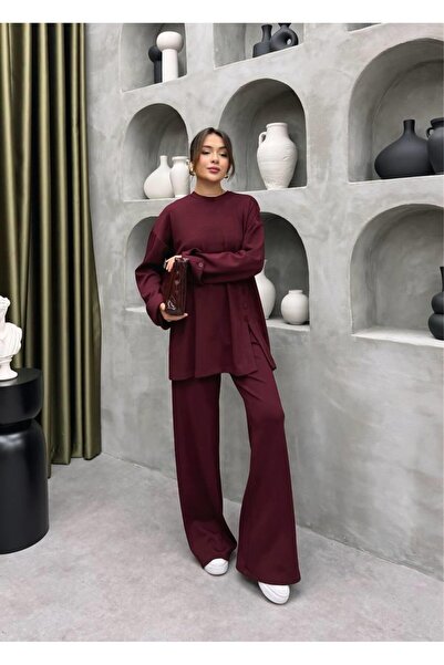 Cardella Premium Quality Women's Two-Piece Suit with Cuff Detailing on the Sleeves and Button Detailing on the Pants