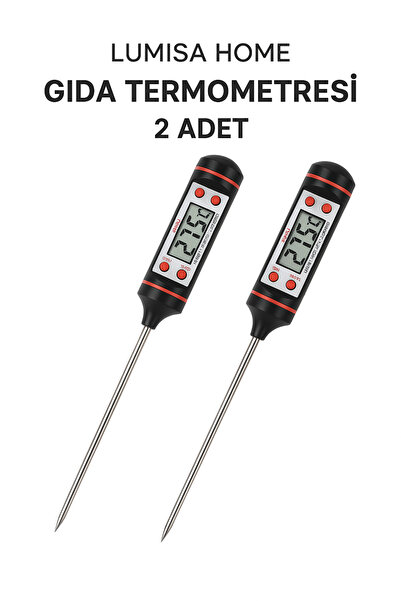Lumisa Home 2 ADET Dijital Gıda Termometresi Derece Ölçer Gıda Termometresi S...