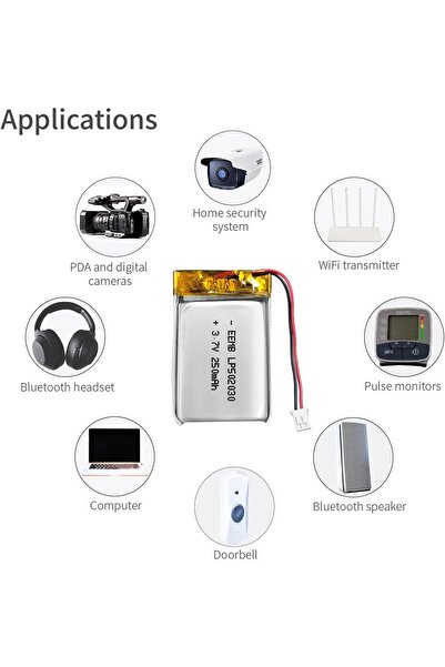 Generic 3.7V 250mAh 502030 Lipo Battery Rechargeable Lithium Polymer ion Battery Pack