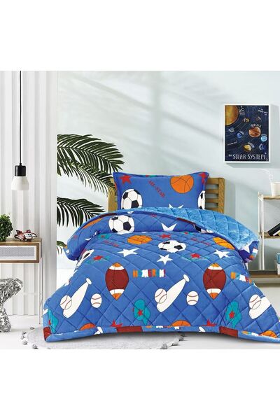 mingle 3-piece double-sided compressed winter children's blanket, fur side