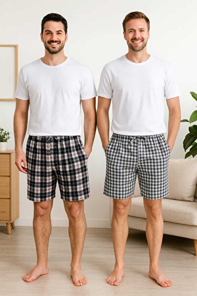 Tenra 2 Adet Erkek Şort Pamuklu Avantajlı Paket
