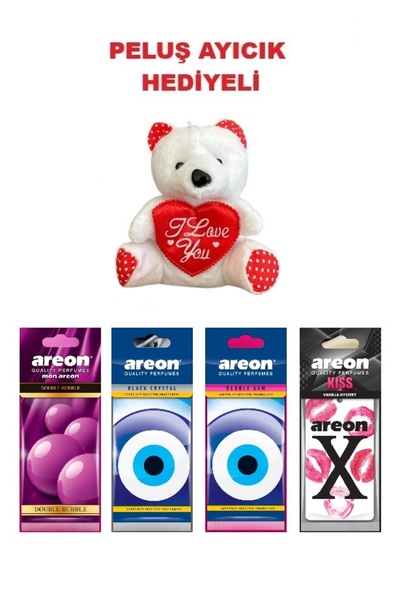 Areon PELUŞ AYICIK HEDİYELİ DOUBLE EN SEVİLEN 4'LÜ SET