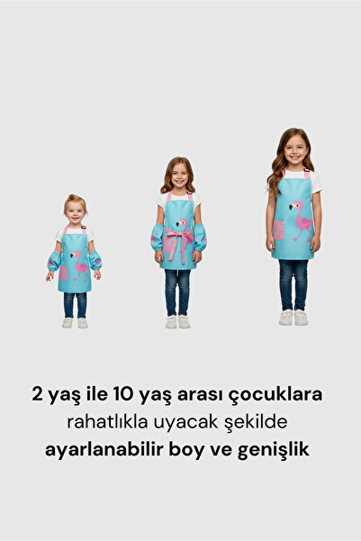YHH Kids Sıvı Geçirmez Çocuk Aktivite Önlüğü ve Kollukları – 2-10 Yaş, Ayarlanabilir Boyama Önlüğü