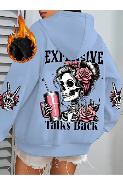 valeriae Kışlık Üç İplik Hoodie – Baskılı Premium Kalite”