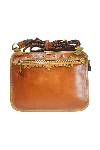 GÖN Women's Natural Layer Leather Handmade (Handmade) Messenger Bag (Talin)