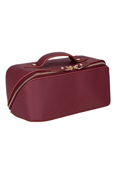 Generic Brand Ella Women's Travel Cosmetic Care Makeup Bag Organizer Claret Red