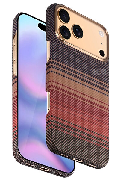 m.tk moveteck iPhone 17 Pro Max Uyumlu Kılıf Magsafe Şarjlı Karbon Fiber Ruaha ArmorAir Kesik Kenarlı Kevlar Kapak