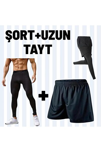Gök Sports Futbol Şortu Spor Şortu Halı Saha Antrenman Şortu Uzun Termal Sporcu Taytı Futbol Tayt Şort
