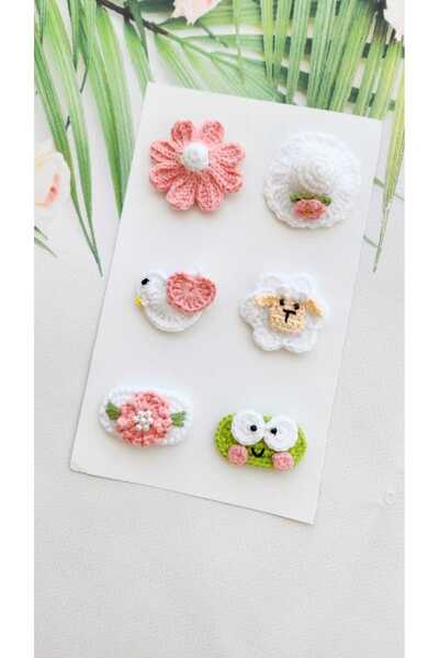 Hand Mother's Since 2024 Newborn Baby Hair Clips Antiallergic Mixed 6-Piece C...
