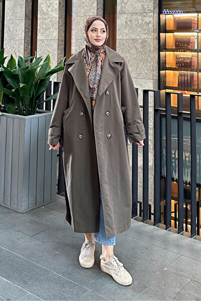 Ovn. Arka Pile Detaylı Trençkot - Haki