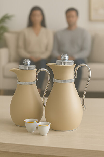 Generic 1 liter tea and coffee thermos set