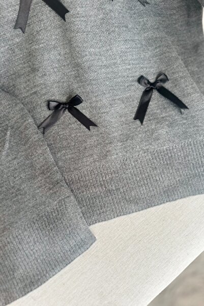 Kombinazon Pulover din tricot antracit cu detaliu Pery Kurdale