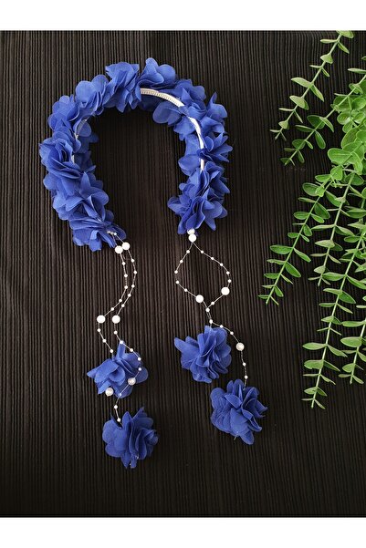 Fiyonks Atölye تاج مزين بالزهور واللؤلؤ، تاج الحناء، تاج الأمومة، تاج للمناسب...