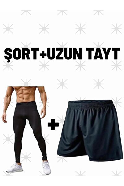 Gök Sports Futbol Şortu Spor Şortu Halı Saha Antrenman Şortu Uzun Termal Sporcu Taytı Futbol Tayt Şort