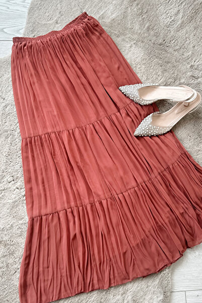 Kombinazon Pela Lined Chiffon Pink Skirt