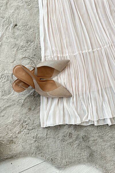 Kombinazon Pela Lined Chiffon Powder Skirt