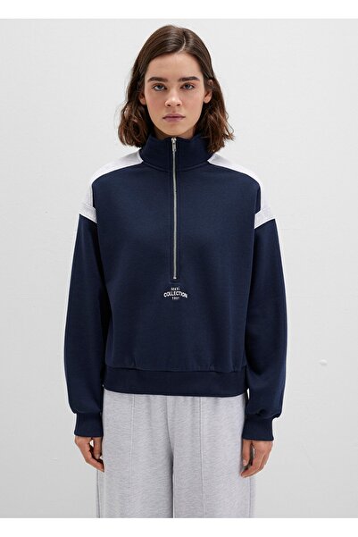 Mavi Semi-Zip Loose Fit Sweatshirt