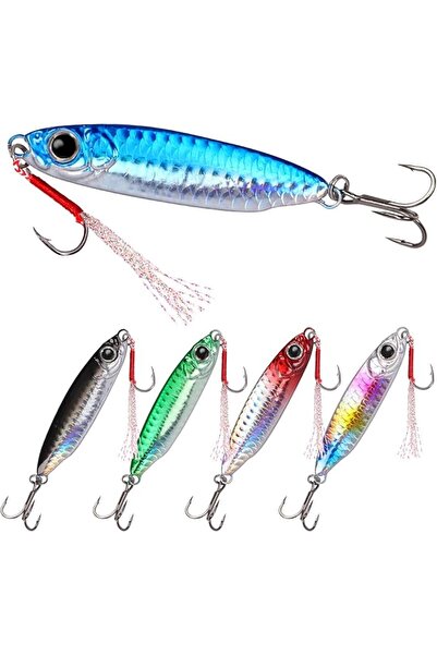 Generic Saltwater Jigs Fishing Lures with Ultra-Sharp Hooks, Saltwater Spoon Lure for Tuna Salmon Grouper, S