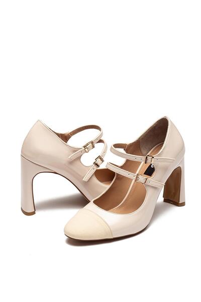 Dedos Platform High Heel Double Buckle Women's Patent Leather Evening Dress Shoes 3130