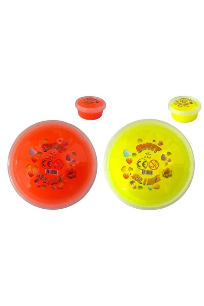 Oyunsal Slime Orange - Yellow Sweet Slime - 2 Pieces Fluffy Slime Neon Colored 120 Gr Slime