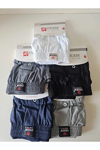 Erdem Men's Combed Cotton Boxer Mixed Color 5-Piece Set
