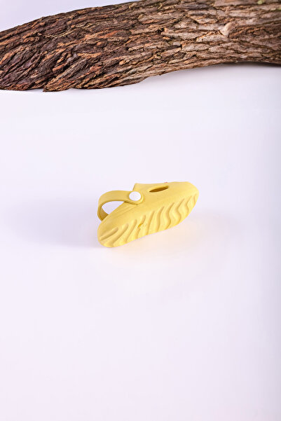 saramary Sarı Unisex Hayvan Figürlü Çocuk Sandalet Okul Kreş Havuz Ortopedik Kaydırmaz Sandalet Günlük Terlik