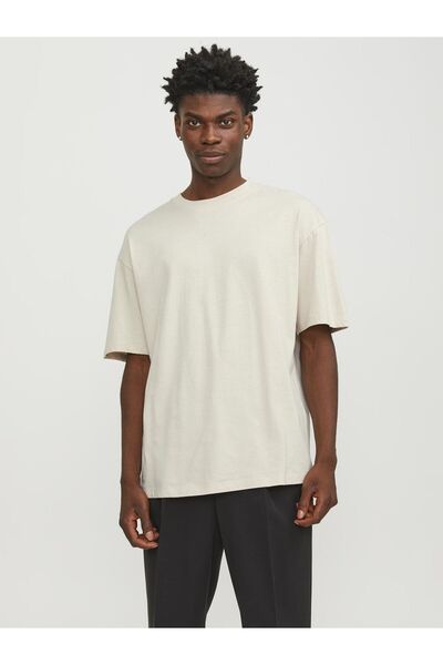 Jack & Jones Jjebradley Tee Ss με λαιμόκοψη Noos Moonbeam