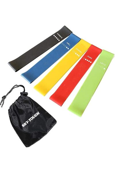 Generic Exercise Resistance Bands Set Of 5 Resistance Loops Extra Light To Extra Heavy Resistance 12 Inch Wo