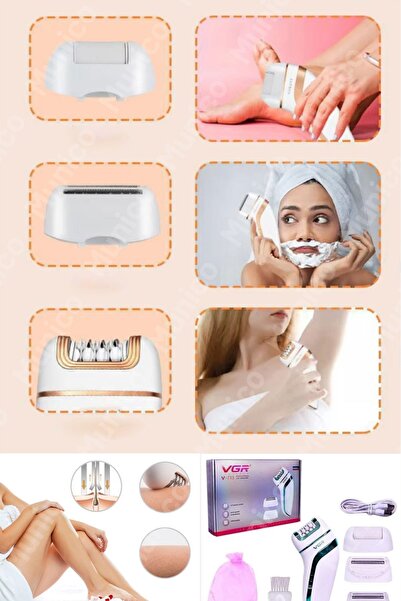 Munico Kadınlar İçin 3 Başlıklı Epilasyon Cihazı Yüz, Kol, Bacak ve Bikini Bölgesi İçin Uygun