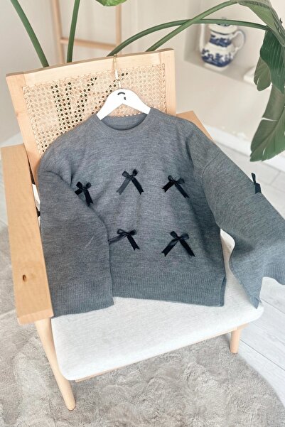 Kombinazon Pulover din tricot antracit cu detaliu Pery Kurdale