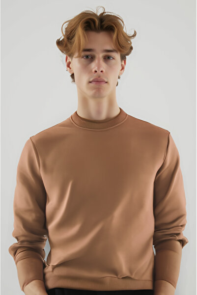 BUTİK1AVM Чоловічий світшот 100% бавовна Преміум якість Ультра еластичний М'який Регулярний крій