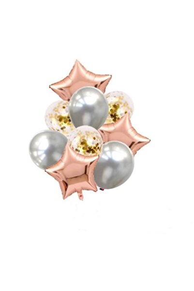 Shop Carnaval Set de 9 baloane folie latex 30 cm plus latex transparent cu co...