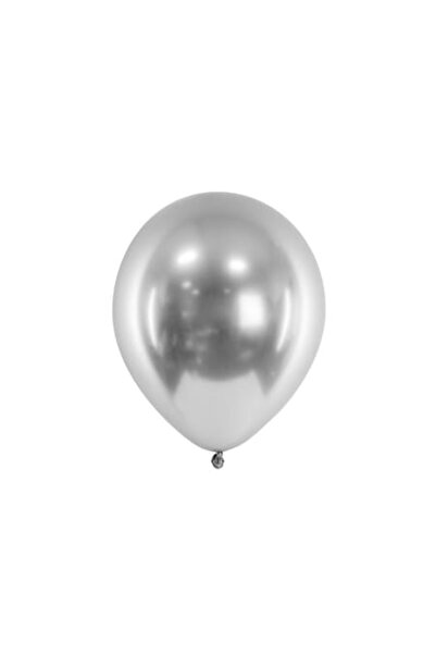 DECO Chrome latex balloons, DOMI PARTY & GIFTS Silver, 30 cm, set of 5 pcs.