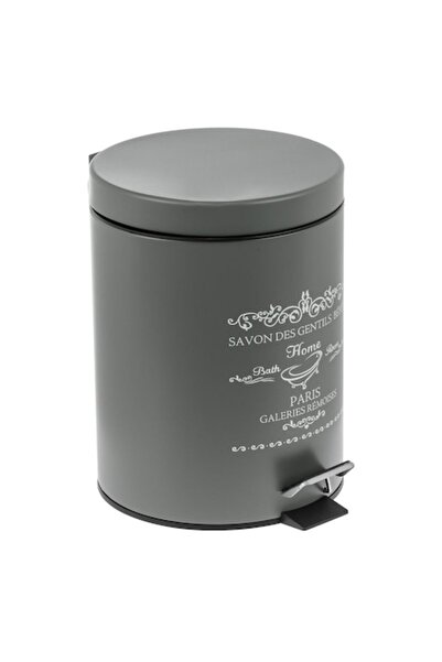 ATS Κάδος απορριμμάτων με πεντάλ, 5 L, ματ γκρι, με γκρι καπάκι