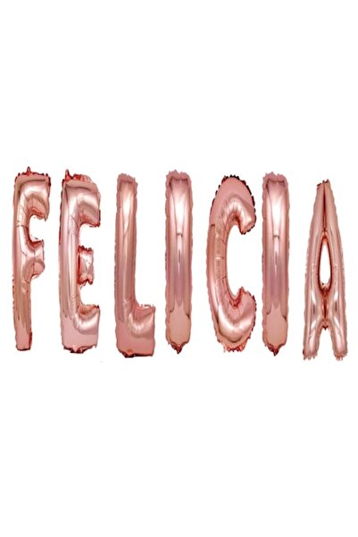 OEM Set de baloane cu litere „Felicia”, auriu-roz, 40 cm