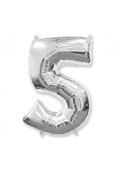 Advance Balon folie metalică, număr 5, 100 cm argintiu