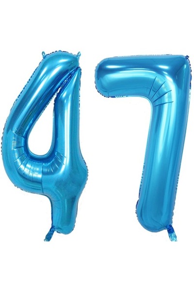 OEM Set 2 baloane folie, ESB, Albastru, aniversare 47 ani, 105 cm