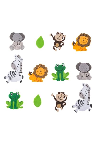 OEM Autocolante din pâslă cu animale și frunze, 12 buc.