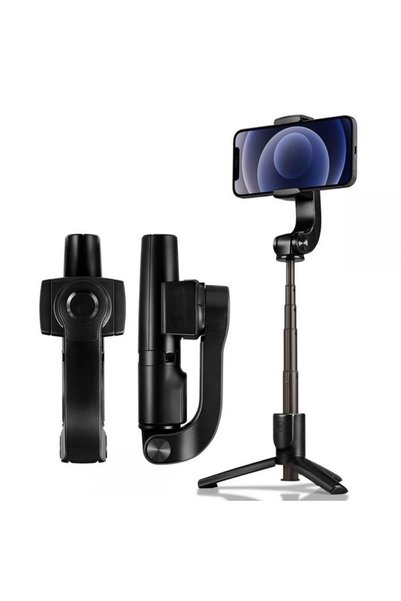 FONIX Mini stick selfie portabil cu stabilizare Gimbal, compatibil cu dispozitive de până la 6,5 ​​inci, reglabil