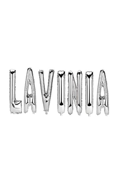 OEM Set Balloons Letters Name Lavinia, Silver, 40Cm