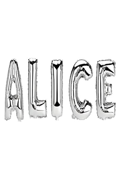 OEM Set baloane litere nume Alice, argintii, 40cm