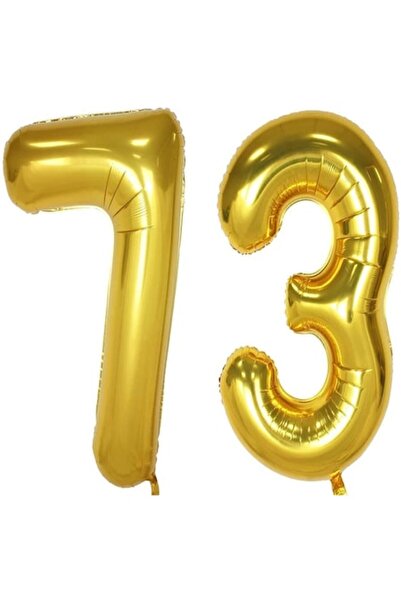 OEM Set 2 baloane folie cifra, ESB, Auriu, aniversare 73 ani, 105 cm