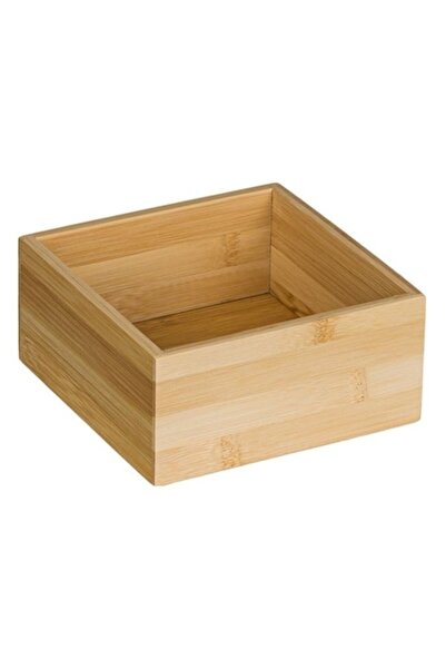Herum Κουτί αποθήκευσης από μπαμπού, ανοιχτό, καφέ, 15 x 15 x 7 cm
